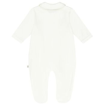 Baby Girls Ivory Bow Babygrow