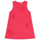 Girls Pink Flower Dress, 1, hi-res