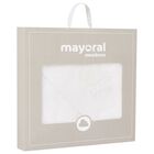 Baby Girls White Hooded Towel, 3, hi-res