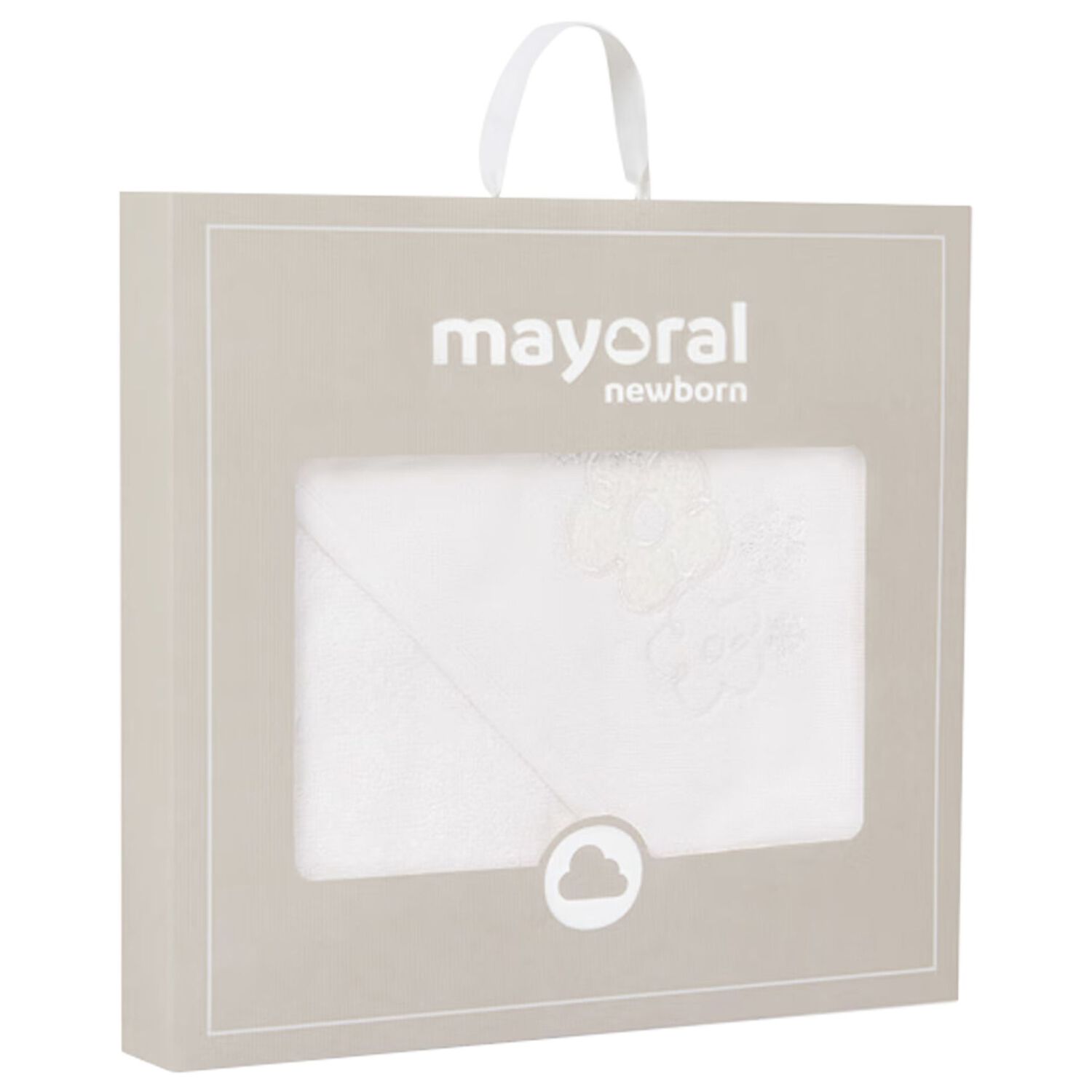 Baby Girls White Hooded Towel, 3, hi-res image number null