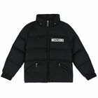 Black Padded Logo Jacket, 1, hi-res