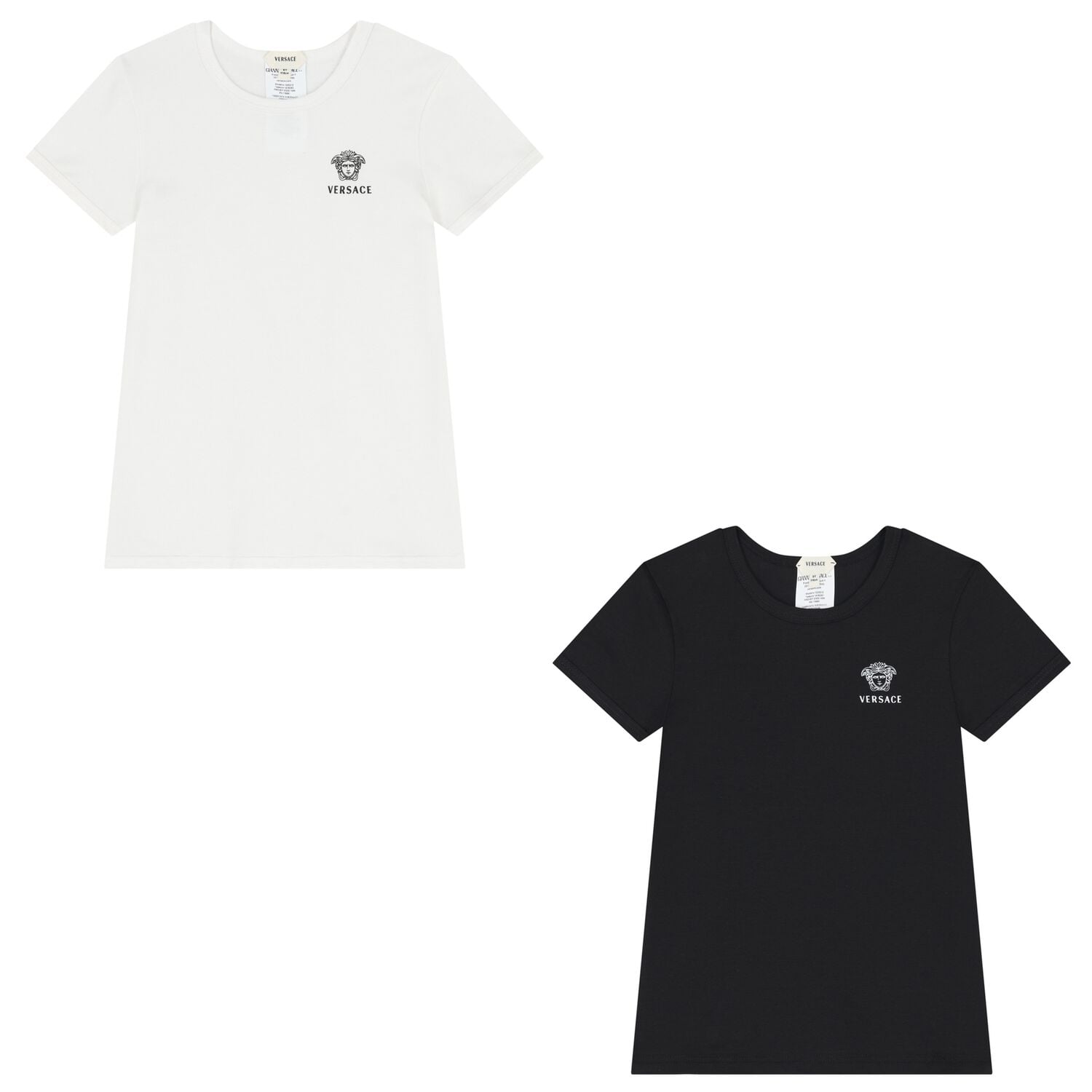 White & Black Medusa Logo T-Shirts ( 2-Pack ), 1, hi-res