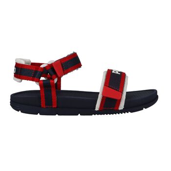 Boys Navy Blue & Red Sandals