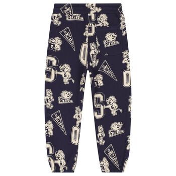 Boys Navy Blue Lion & Tiger Joggers