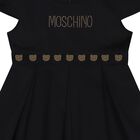 Girls Black Logo Dress, 1, hi-res