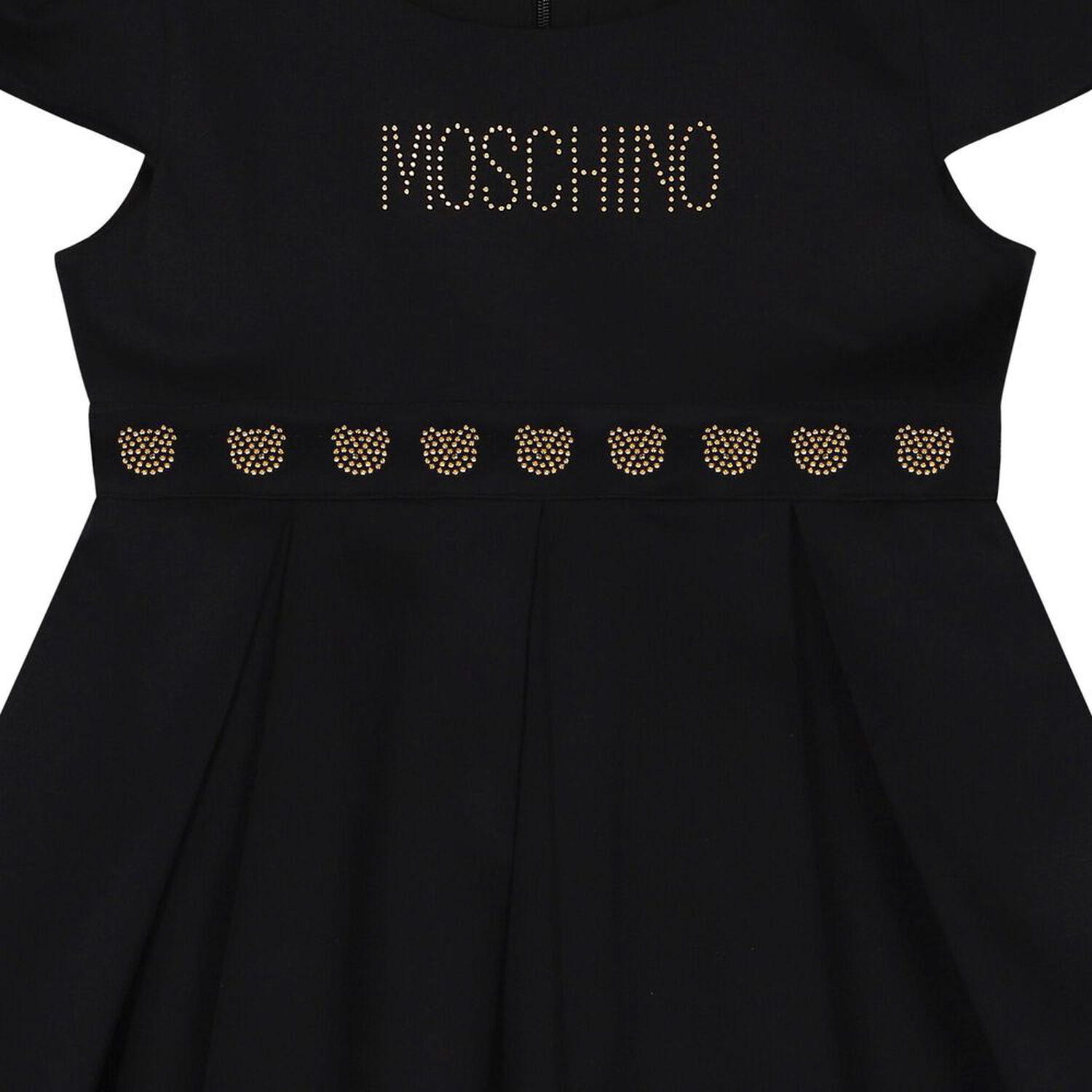 Girls Black Logo Dress, 1, hi-res