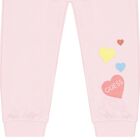 Baby Girls White & Pink Logo Tracksuit, 1, hi-res