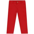 Younger Boys Blue & Red Jumper & Trousers Set, 1, hi-res