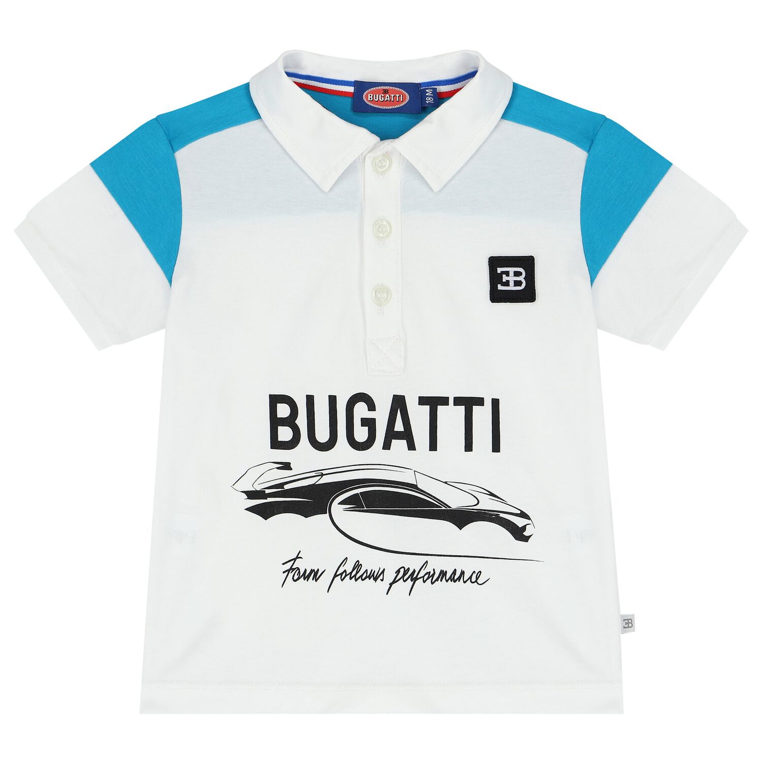 Younger Boys Blue & White Logo Polo Shirt, 1, hi-res image number null