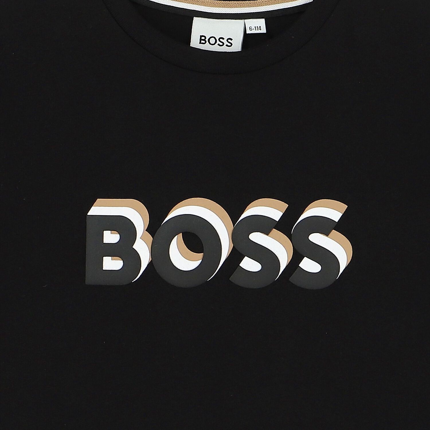 Boys Black Logo T-Shirt, 1, hi-res