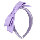 Girls Purple Bow Headband, 2, hi-res
