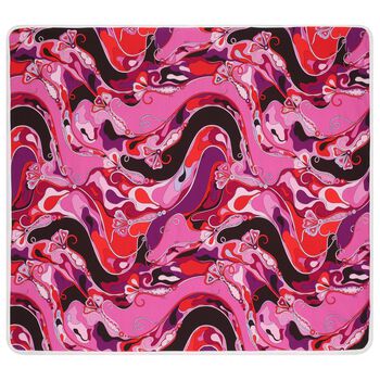 Baby Girls Pink Cotton Orchidee Print Blanket (86cm)