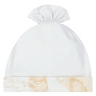 Baby Girls White Logo Hat, 1, hi-res