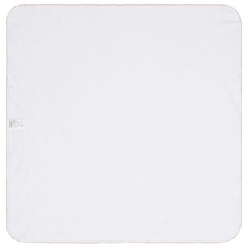White & Beige Teddy Bear Time Baby Blanket