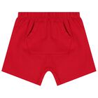 Baby Boys White, Red & Blue Shorts Set, 1, hi-res