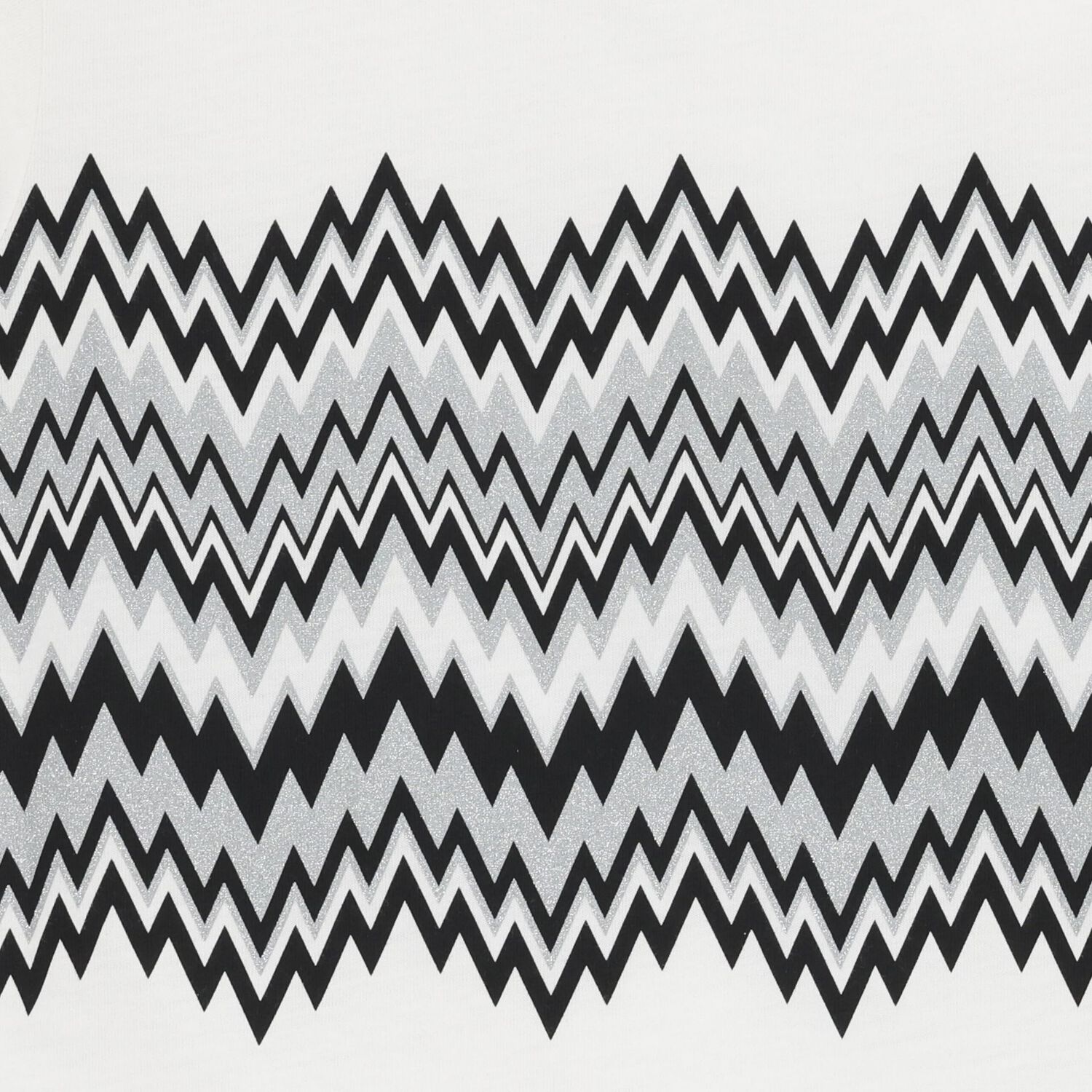 Girls White ZigZag T-Shirt, 1, hi-res