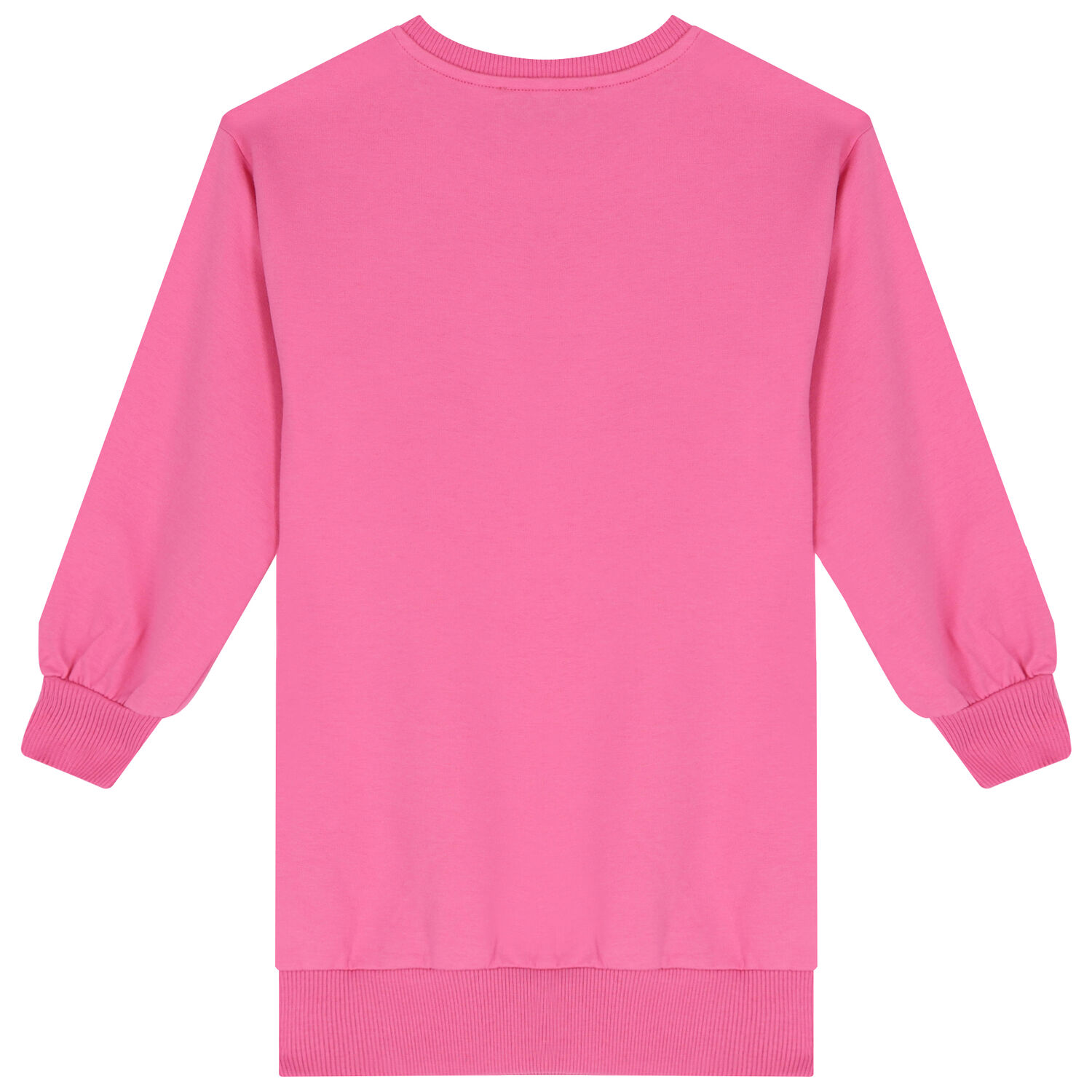 Girls Pink Teddy Bear Logo Sweatshirt Dress, 2, hi-res
