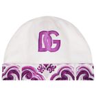 Baby Girls White & Purple Majolica Babygrow Gift Set, 1, hi-res