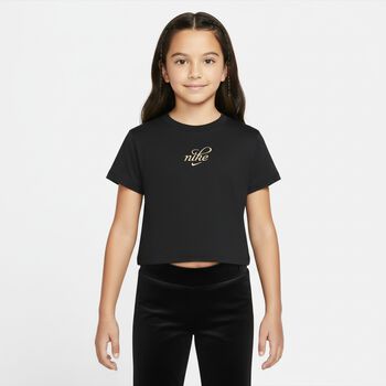 Girls Black Logo T-Shirt, 1 Girls Black Logo T-Shirt