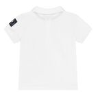 Younger Boys White & Gold Polo Shirt, 1, hi-res