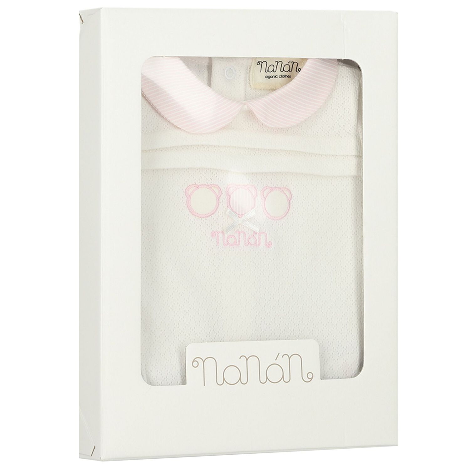 Baby Girls Ivory & Pink Babygrow, 3, hi-res image number null