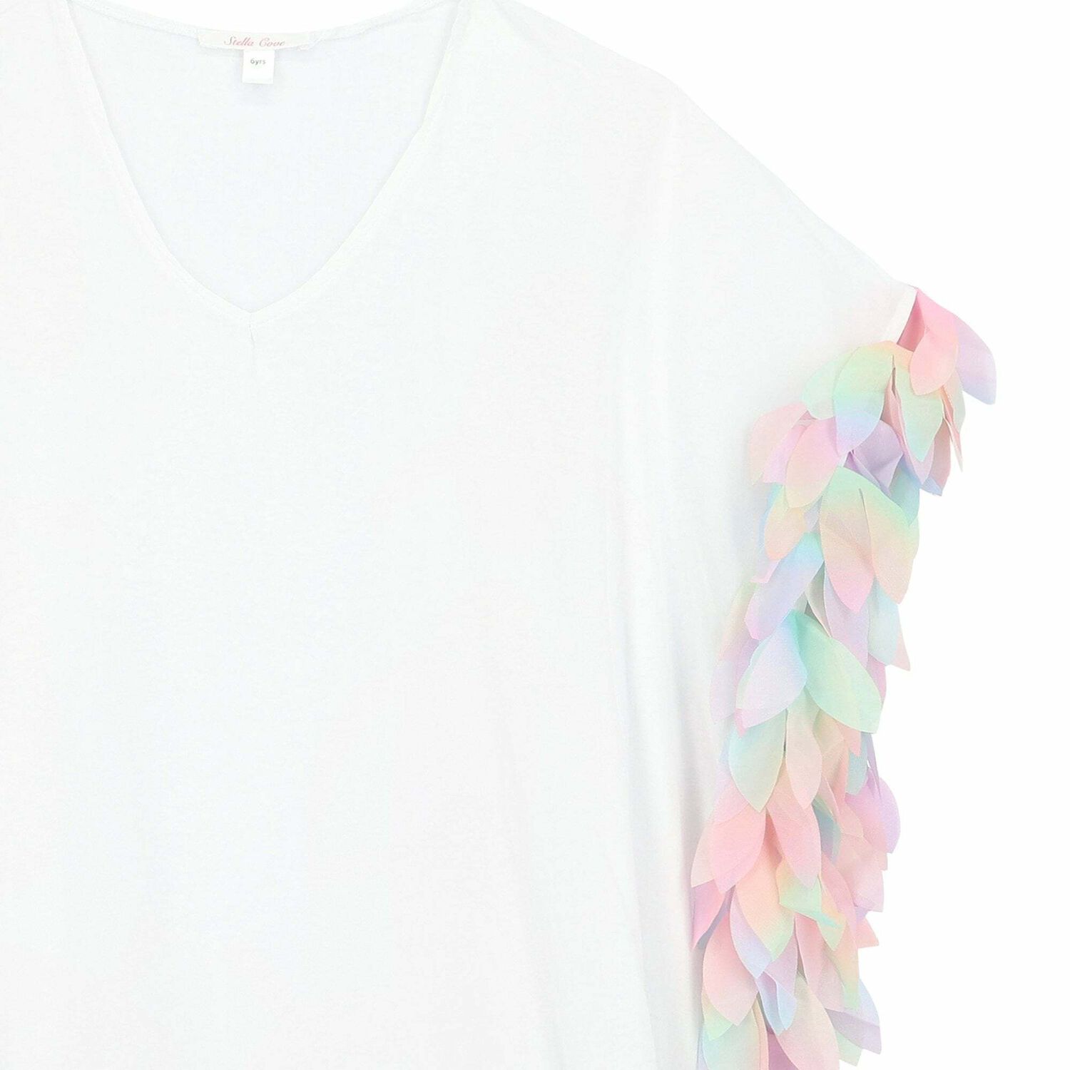 White & Rainbow Petal Kaftan, 1, hi-res image number null
