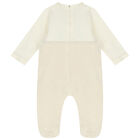 Ivory Teddy Faux Fur Romper, 1, hi-res