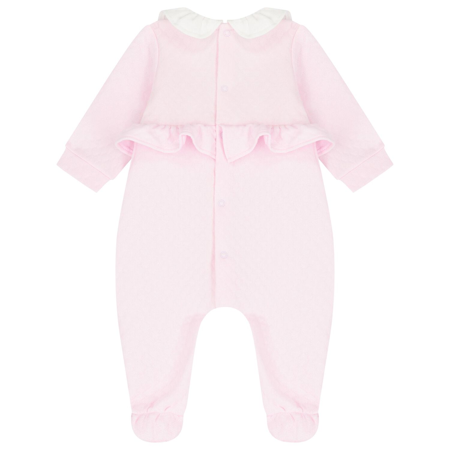 Baby Girls Pink Logo Flower Babygrow, 1, hi-res