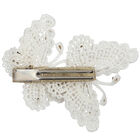 Girls White & Gold Embellished Butterfly Hairclip, 1, hi-res