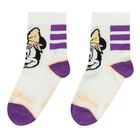 Girls Purple, Grey & White Disney Logo Socks ( 3-Pack ), 1, hi-res