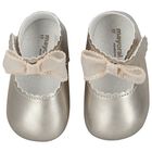 Baby Girls Metallic Bow Pre Walker Shoes, 1, hi-res