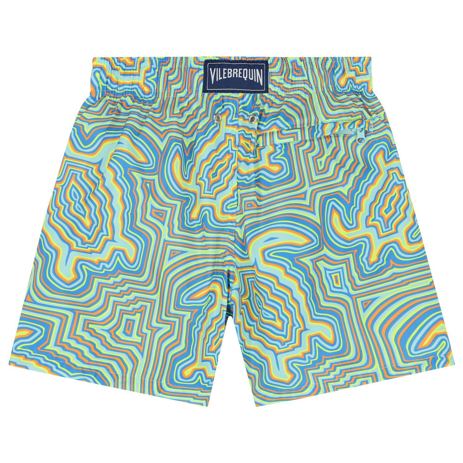 Boys Green Turtle Swim Shorts, 1, hi-res