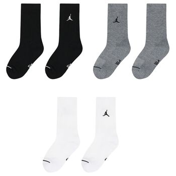 White, Grey & Black Jumpman Logo Socks ( 3-Pack )