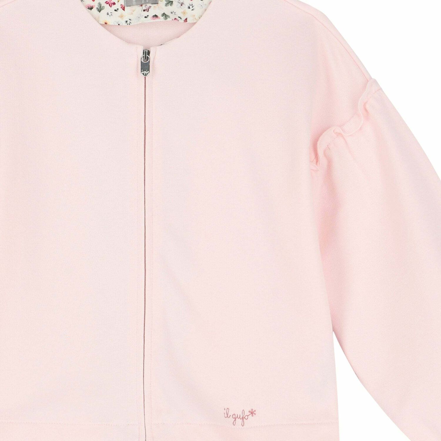 Girls Pink Logo Zip Up Top, 1, hi-res