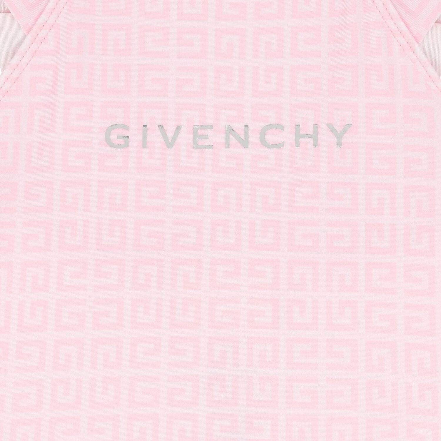 Younger Girls Pink Logo Swimsuit, 1, hi-res