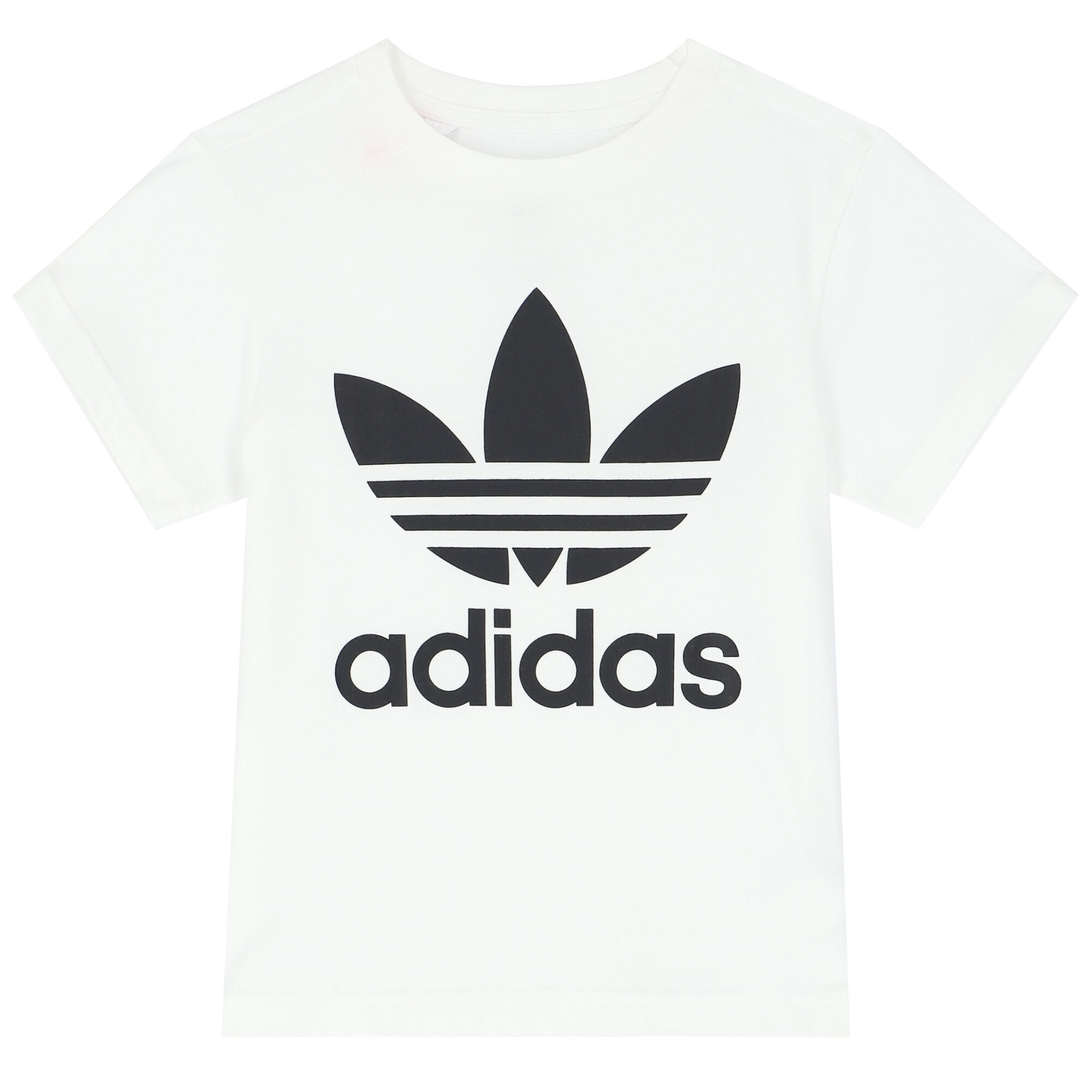 adidas Originals Boys White Trefoil Logo T Shirt Junior Couture UK
