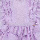 Girls Lilac Ruffled Dress, 1, hi-res