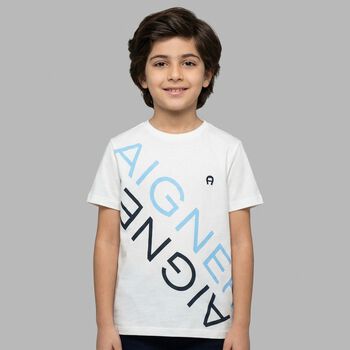 Boys White Logo T-Shirt