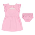 Baby Girls Pink Logo Dress Set, 1, hi-res