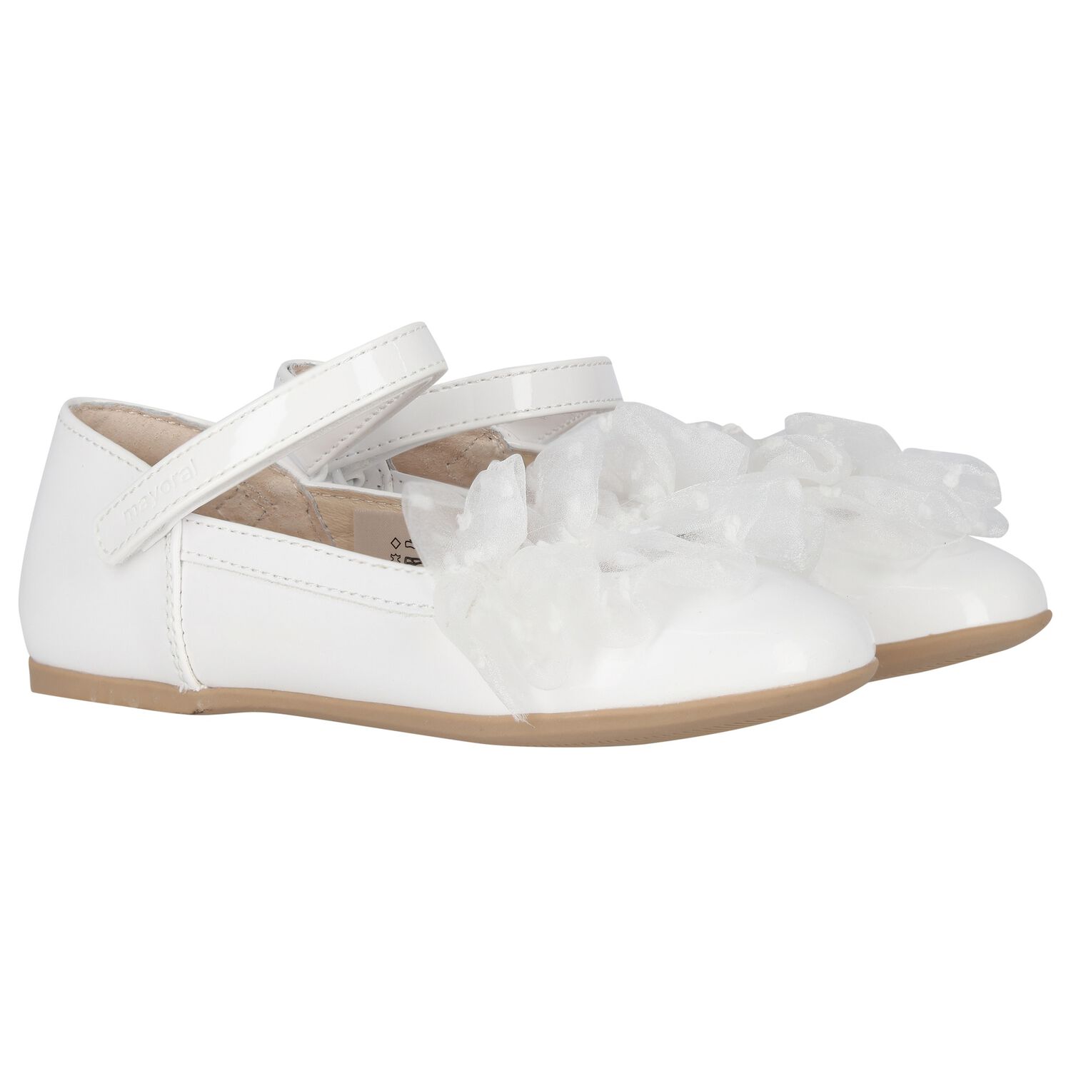 Girls White Patent Shoes, 1, hi-res image number null