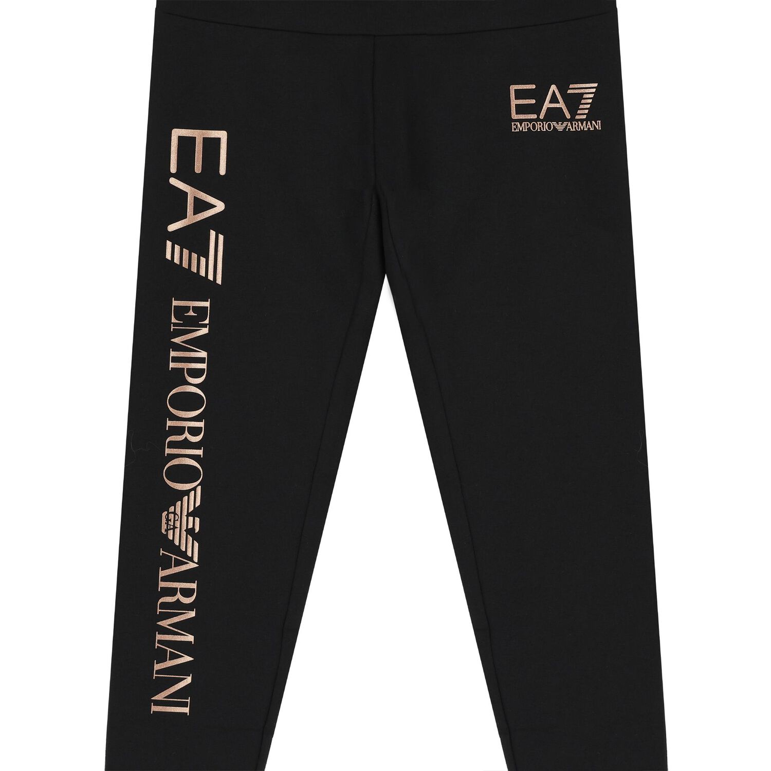 Girls Black Logo Leggings, 1, hi-res