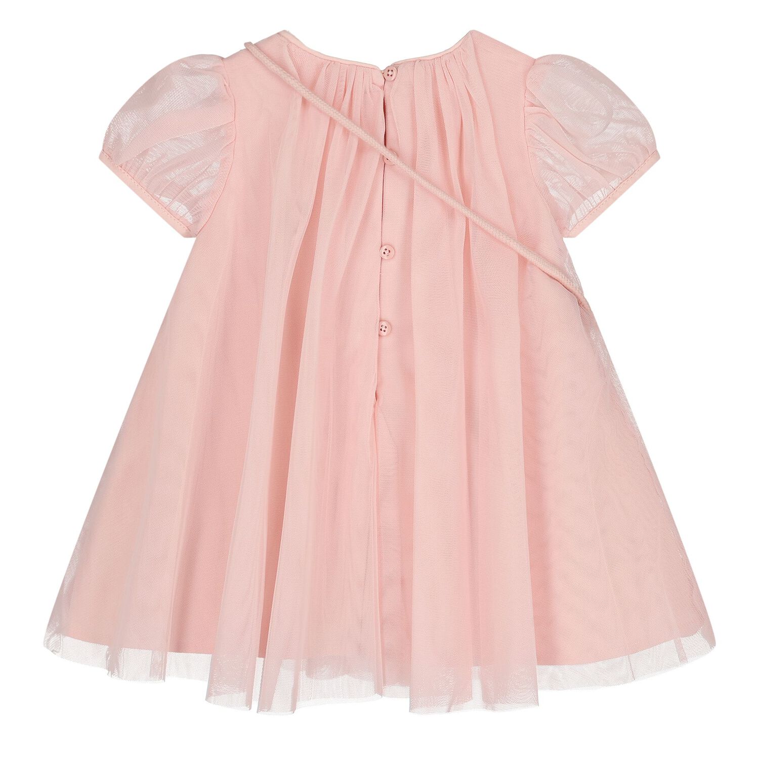Younger Girls Pink Tulle Dress Set, 1, hi-res