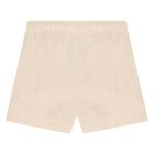 Younger Boys Beige Logo Shorts Set, 1, hi-res