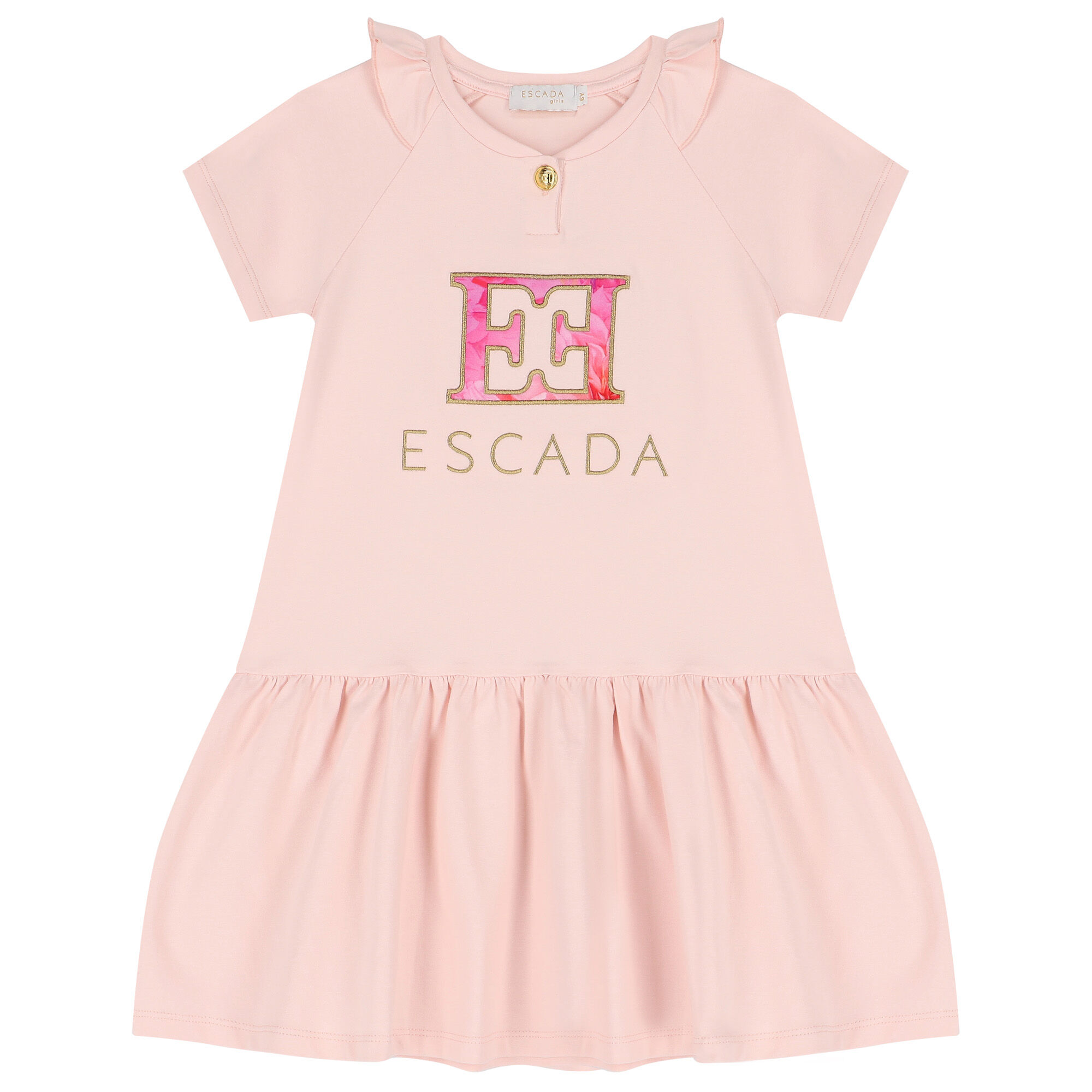 Escada Girls Girls Pink Logo Dress Junior Couture UK