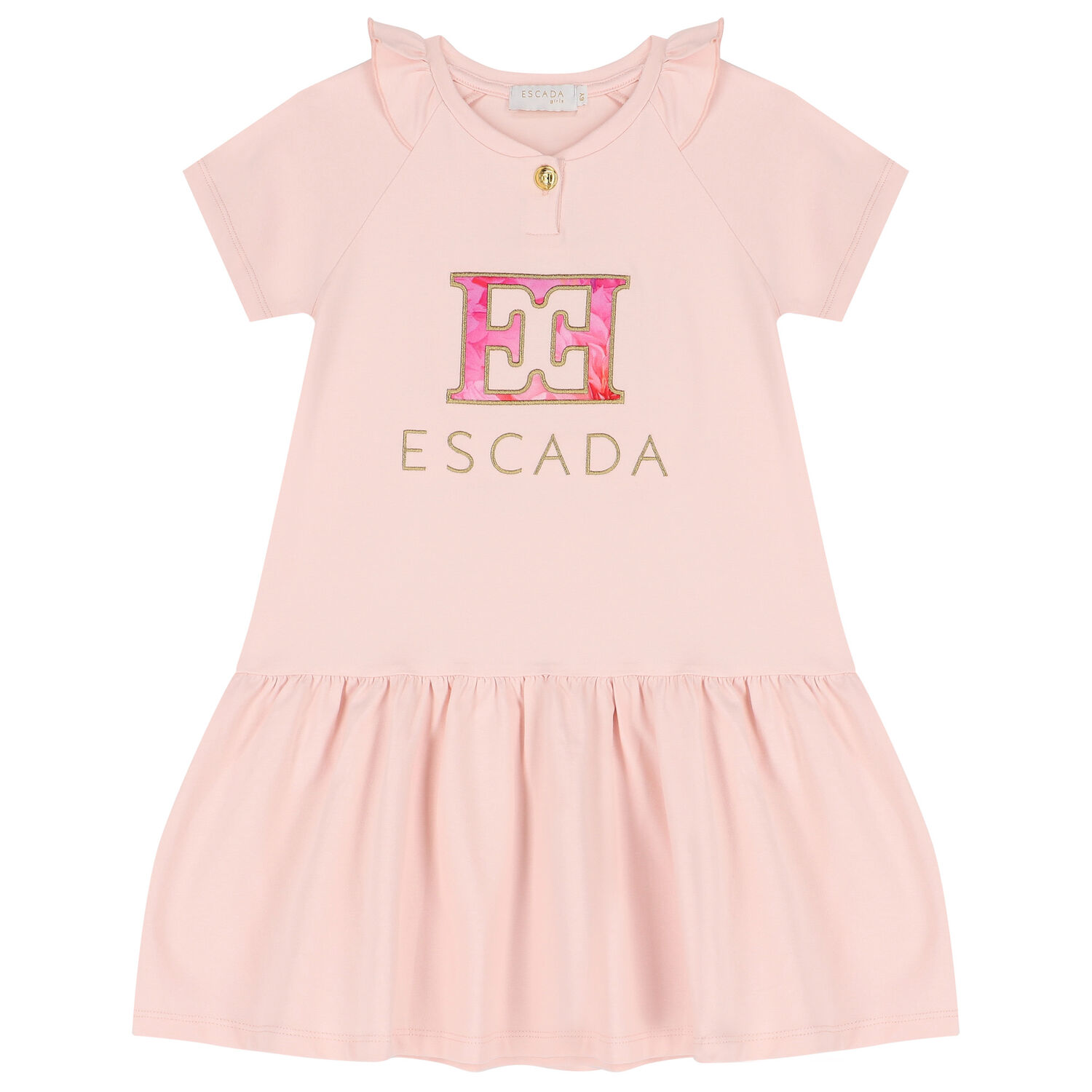 Girls Pink Logo Dress, 1, hi-res