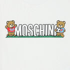 Younger Boys White & Grey Teddy Bear Shorts Set, 1, hi-res