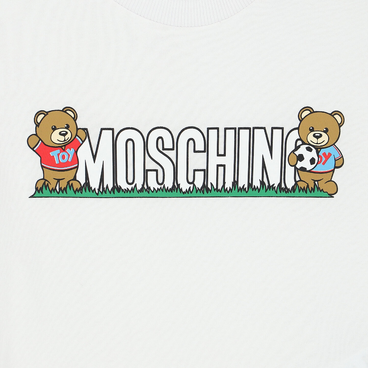 Younger Boys White & Grey Teddy Bear Shorts Set, 1, hi-res