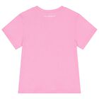 Girls Pink Choupette Logo T-Shirt, 1, hi-res