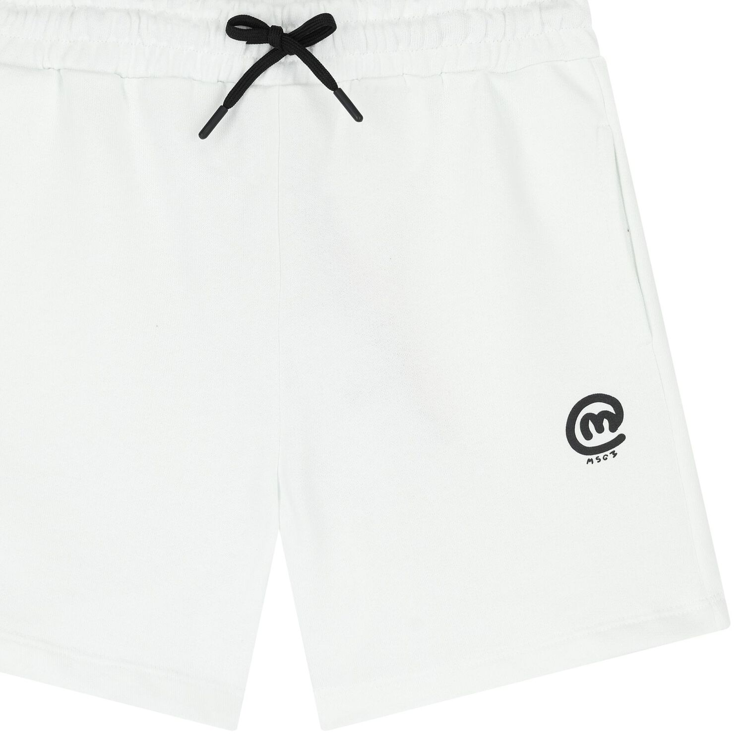 Boys White Logo Shorts, 1, hi-res