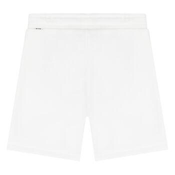 Younger Boys White Logo Shorts